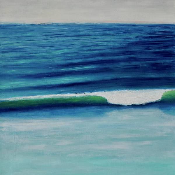 Wave Art Ocean Waves on Beach Painting Coastal Art Print